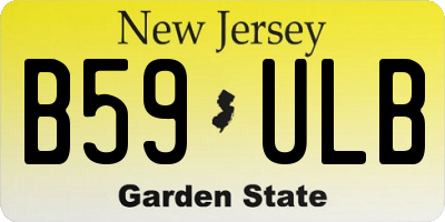 NJ license plate B59ULB