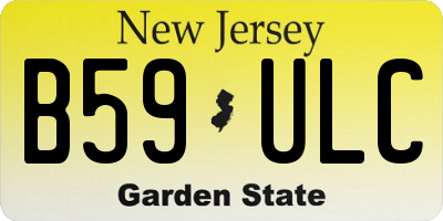NJ license plate B59ULC