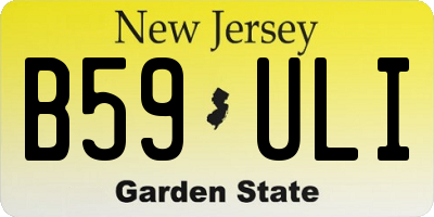 NJ license plate B59ULI
