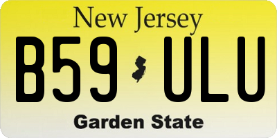 NJ license plate B59ULU