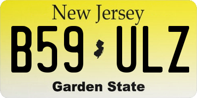 NJ license plate B59ULZ