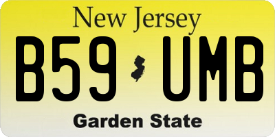 NJ license plate B59UMB