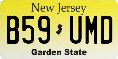 NJ license plate B59UMD