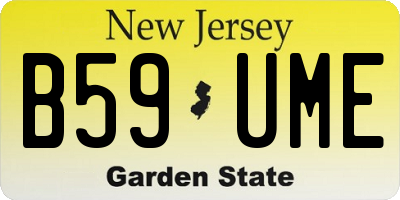 NJ license plate B59UME