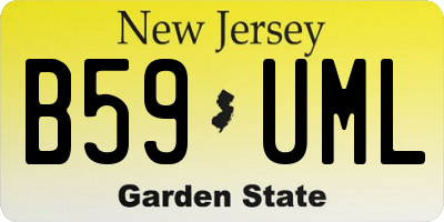 NJ license plate B59UML