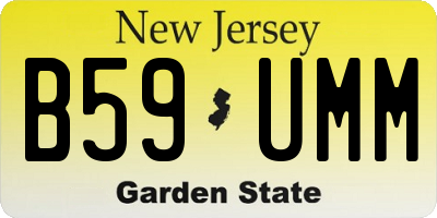 NJ license plate B59UMM