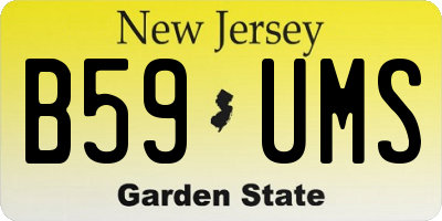 NJ license plate B59UMS