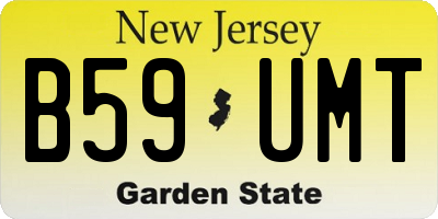 NJ license plate B59UMT