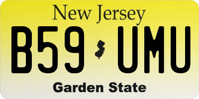 NJ license plate B59UMU