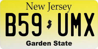 NJ license plate B59UMX