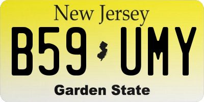 NJ license plate B59UMY