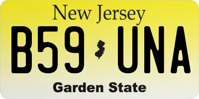 NJ license plate B59UNA