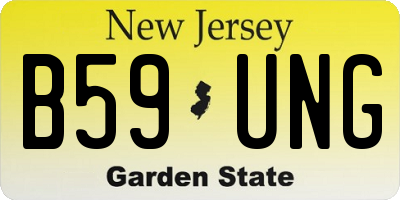 NJ license plate B59UNG