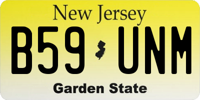 NJ license plate B59UNM