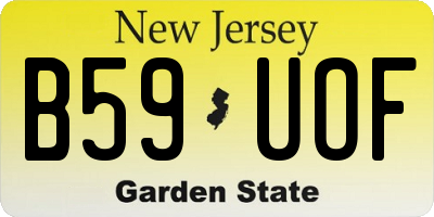 NJ license plate B59UOF