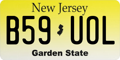 NJ license plate B59UOL