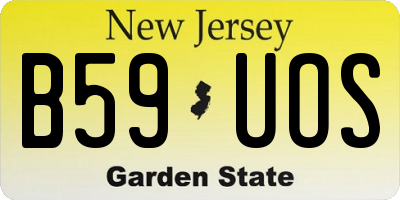 NJ license plate B59UOS
