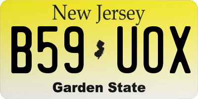 NJ license plate B59UOX