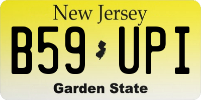 NJ license plate B59UPI