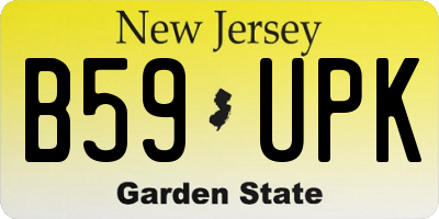 NJ license plate B59UPK