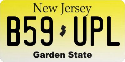 NJ license plate B59UPL