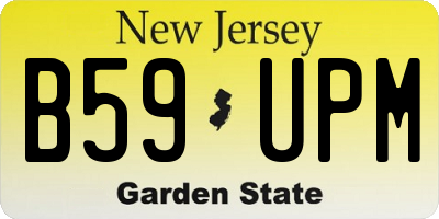 NJ license plate B59UPM