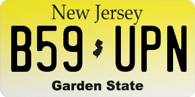 NJ license plate B59UPN