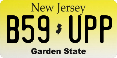 NJ license plate B59UPP