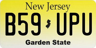 NJ license plate B59UPU