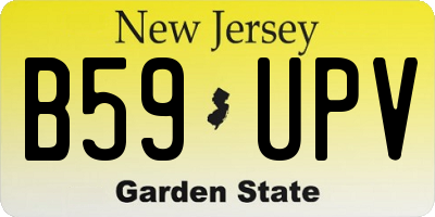 NJ license plate B59UPV