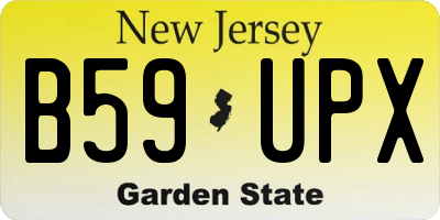 NJ license plate B59UPX