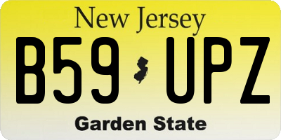 NJ license plate B59UPZ