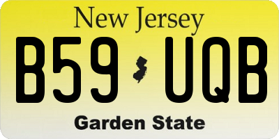 NJ license plate B59UQB