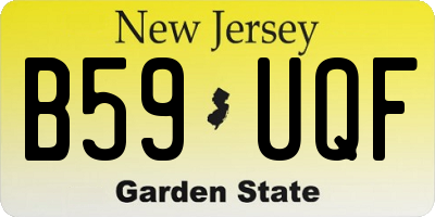 NJ license plate B59UQF