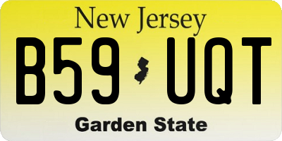 NJ license plate B59UQT