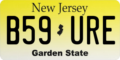 NJ license plate B59URE