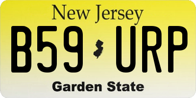 NJ license plate B59URP
