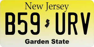 NJ license plate B59URV