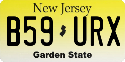 NJ license plate B59URX