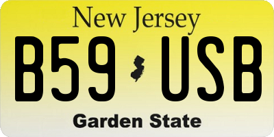 NJ license plate B59USB