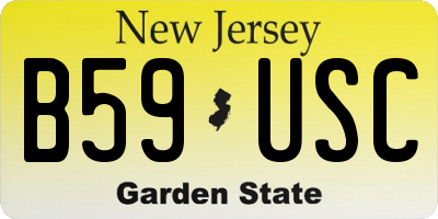 NJ license plate B59USC