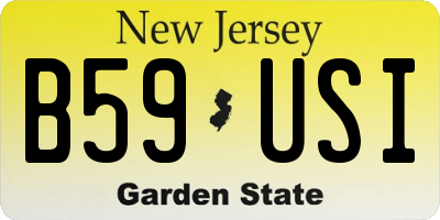 NJ license plate B59USI