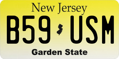 NJ license plate B59USM