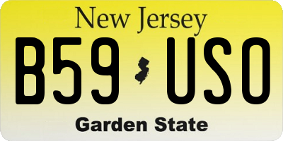 NJ license plate B59USO