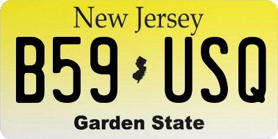 NJ license plate B59USQ