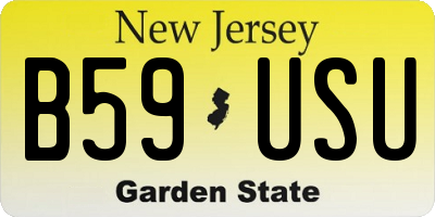 NJ license plate B59USU