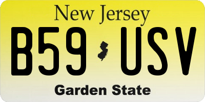 NJ license plate B59USV