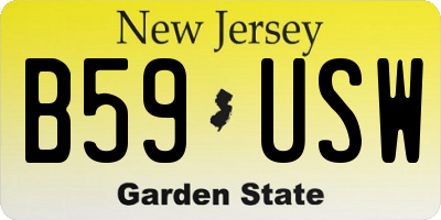 NJ license plate B59USW