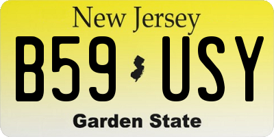 NJ license plate B59USY