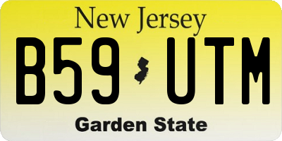 NJ license plate B59UTM